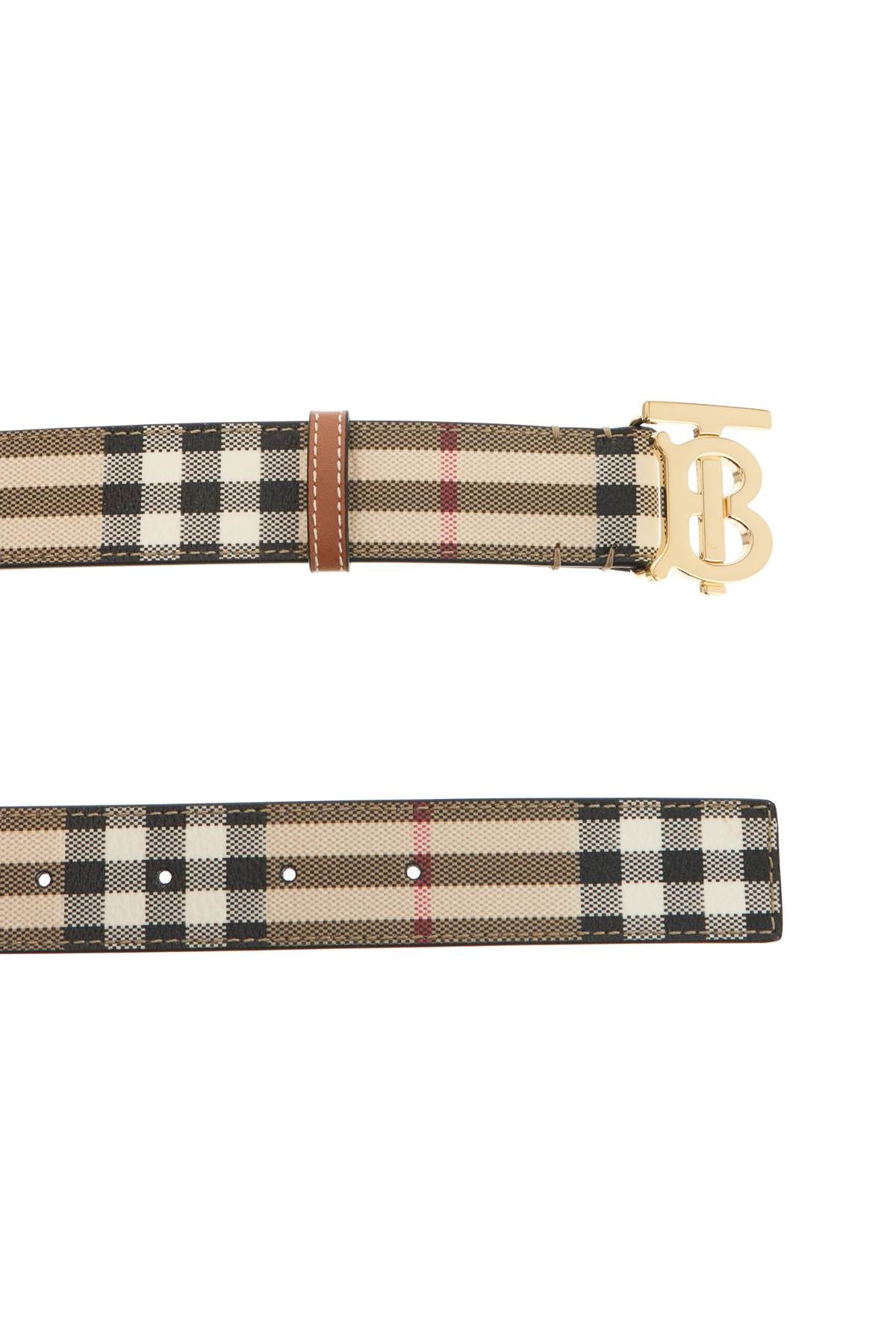 Burberry ered belt in coated canvas with tb logo - VivaceVenus