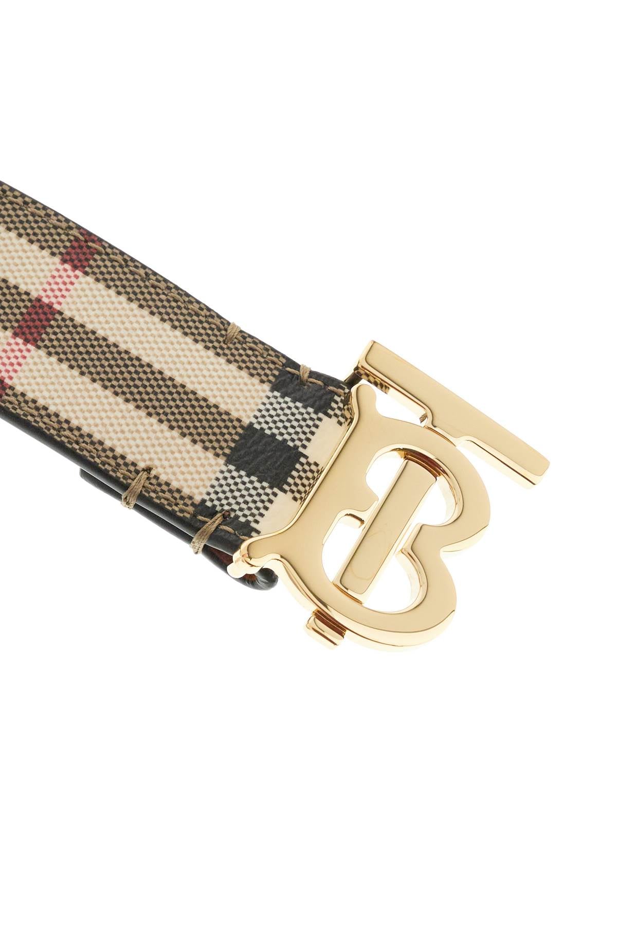 Burberry ered belt in coated canvas with tb logo - VivaceVenus