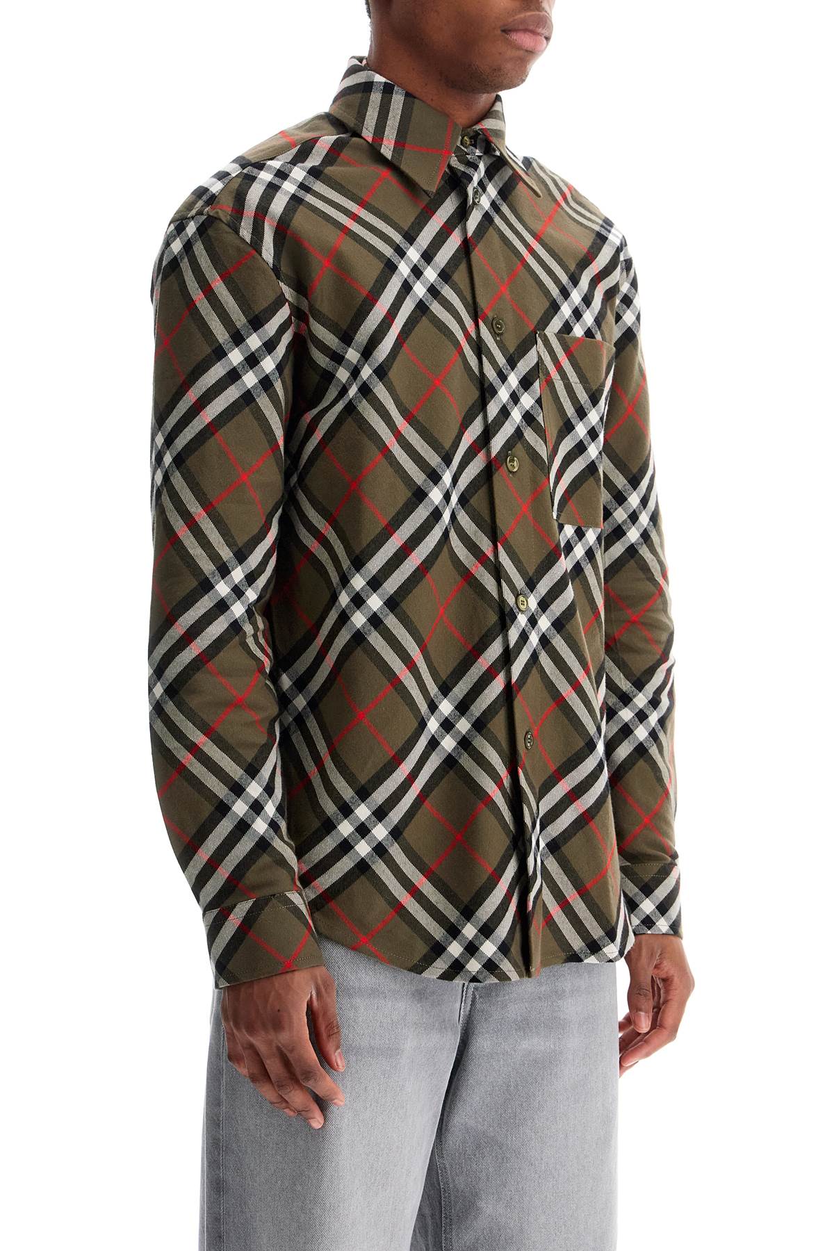 Burberry ered cotton flannel shirt - VivaceVenus