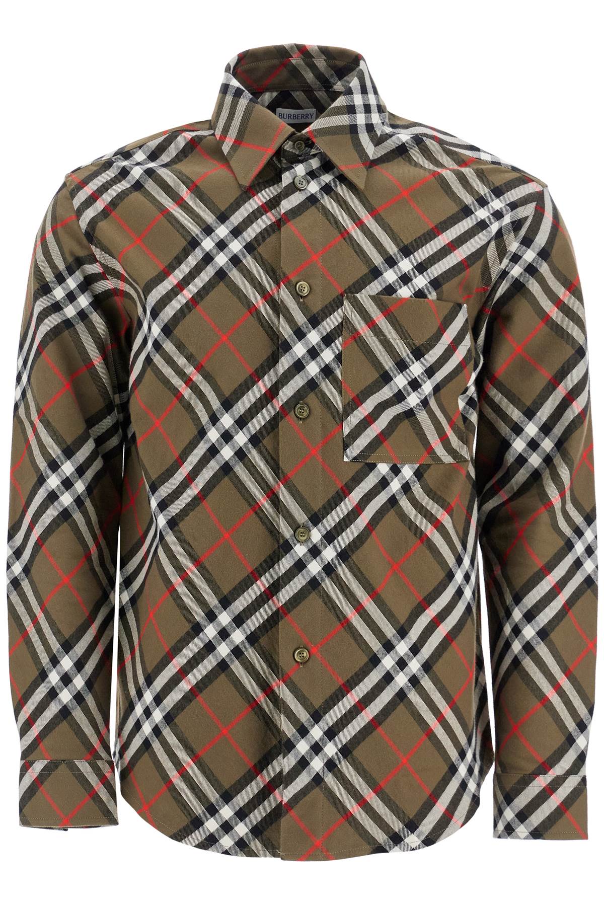 Burberry ered cotton flannel shirt - VivaceVenus