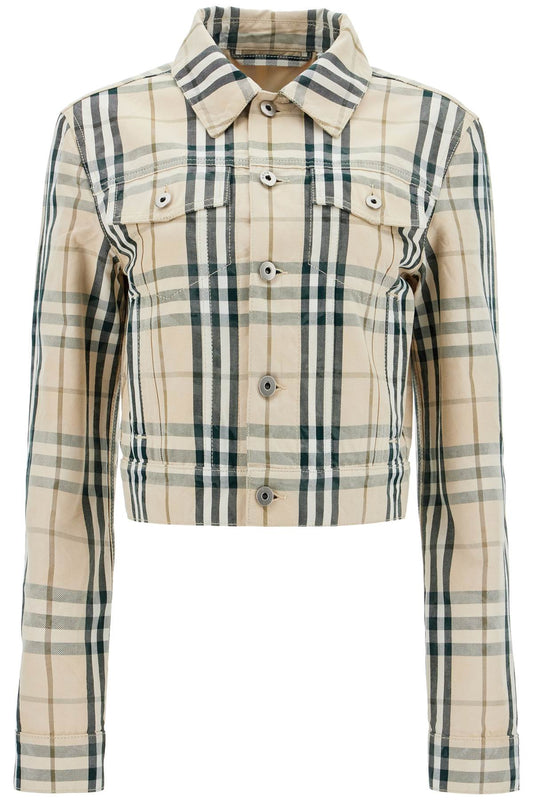 Burberry cropped checkered jacket for - VivaceVenus