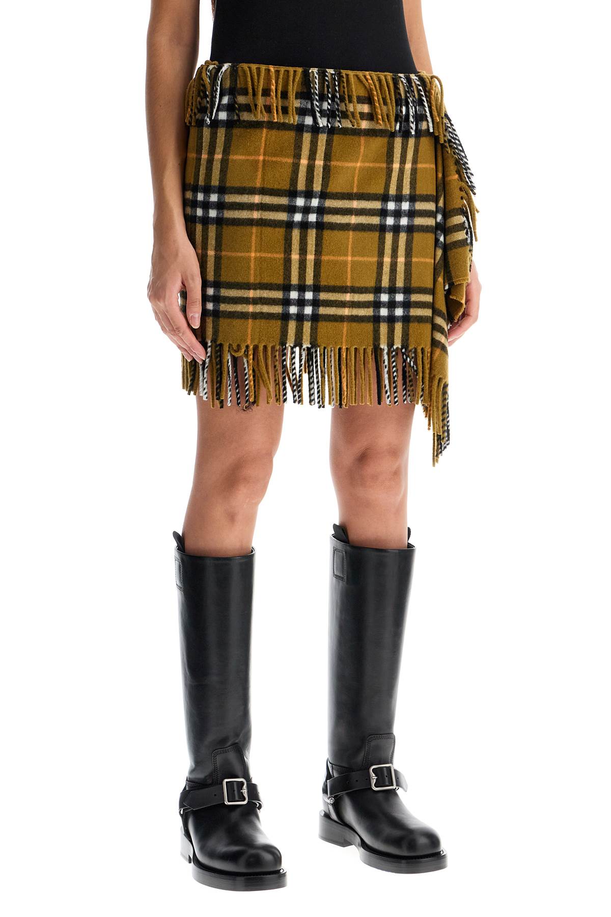 Burberry ered wool and cashmere scarf-style mini skirt - VivaceVenus