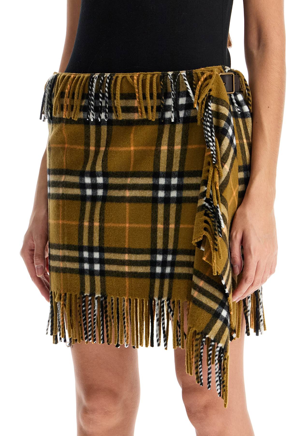 Burberry ered wool and cashmere scarf-style mini skirt - VivaceVenus