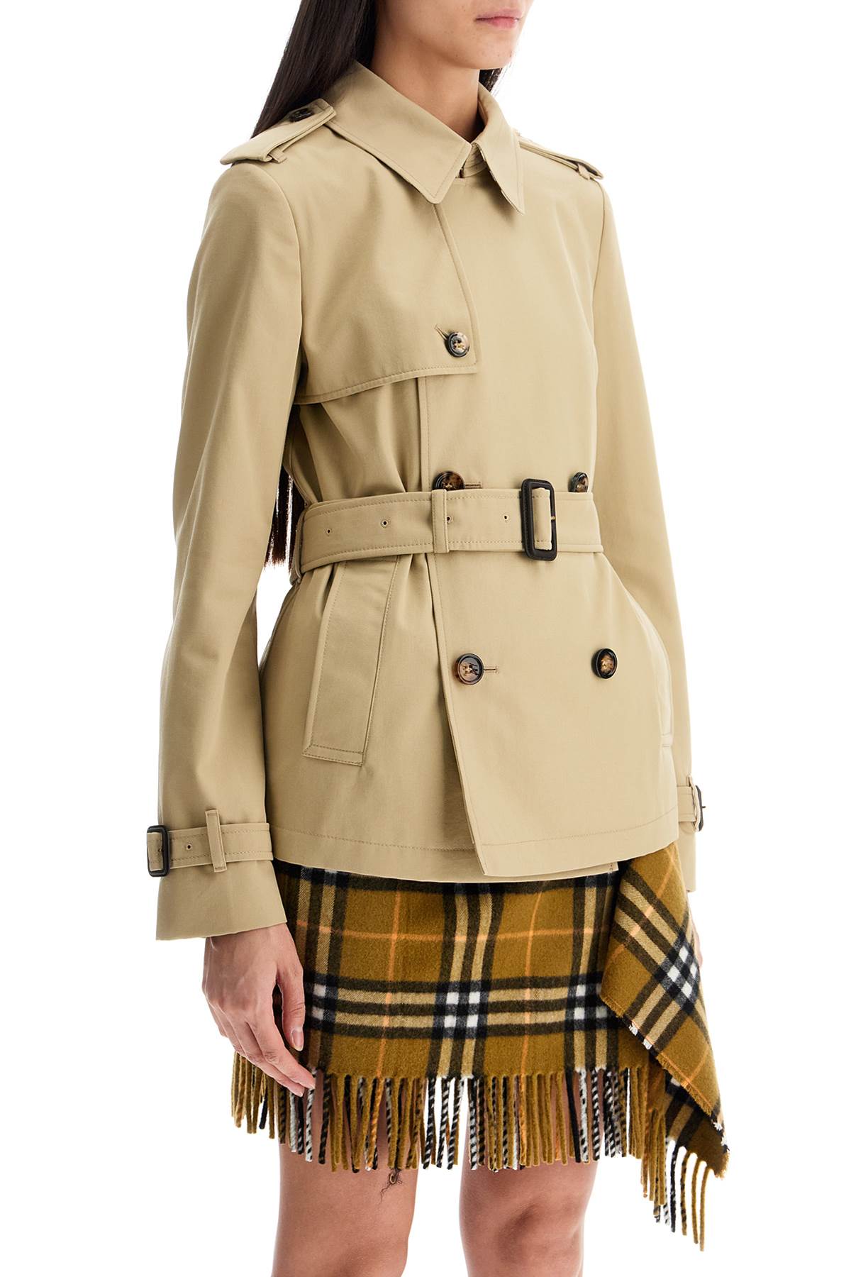 Burberry short trench coat with belt - VivaceVenus