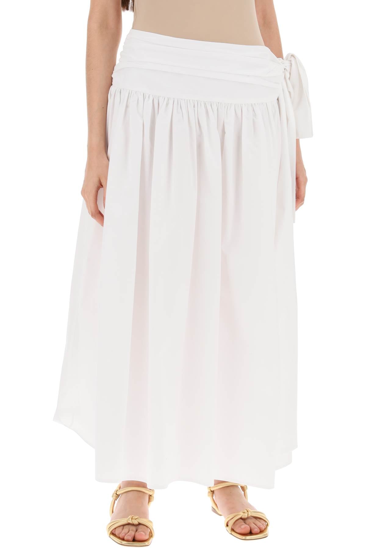 Magda Butrym Cotton Midi Skirt For Women   White