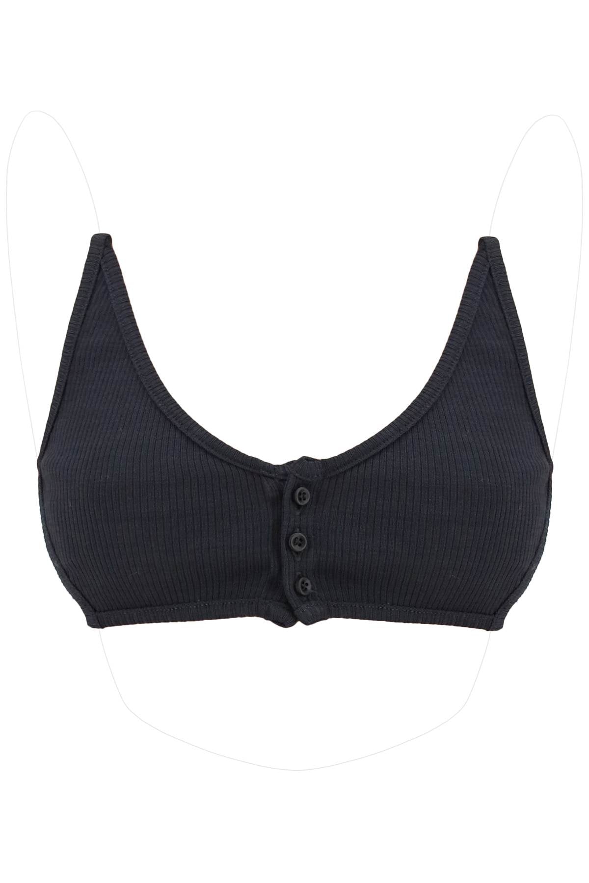 Y Project Invisible Strap Crop Top With Spaghetti   Black