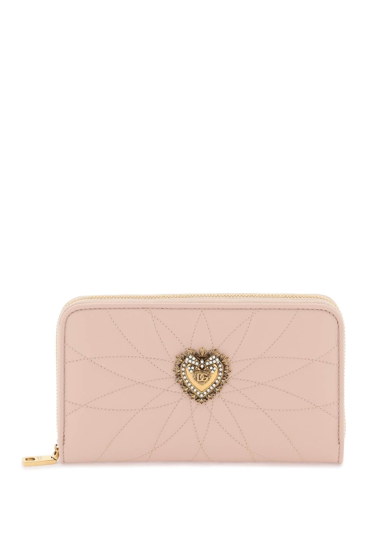 Dolce & Gabbana Devotion Zip Around Wallet   Pink