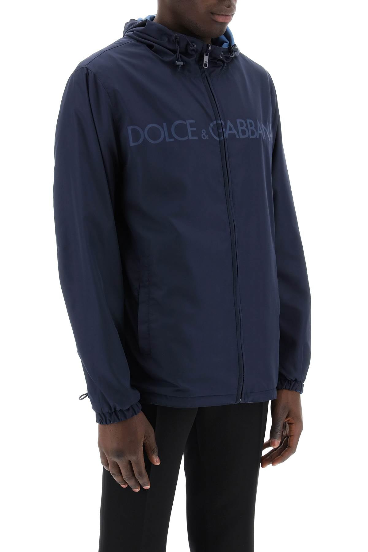 Dolce & Gabbana Reversible Windbreaker Jacket   Blue