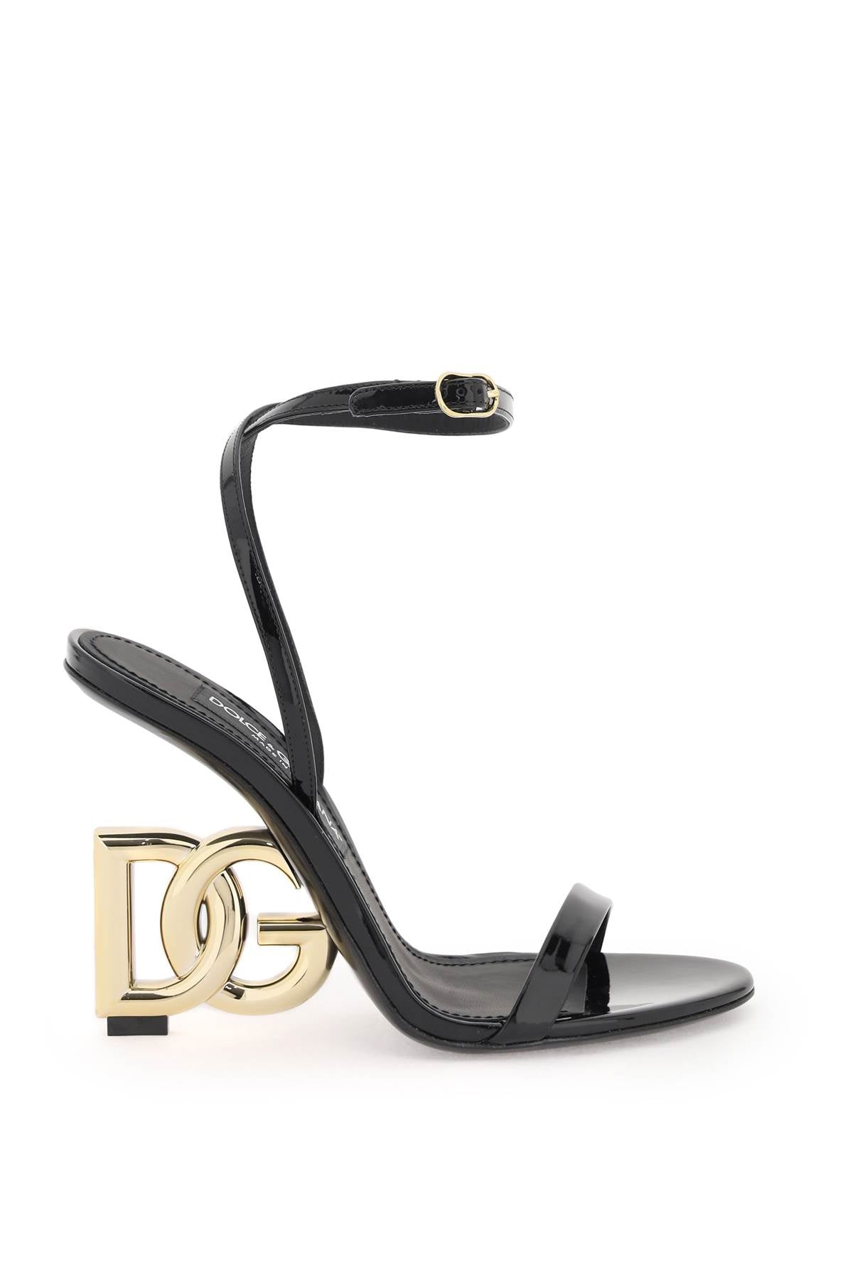 Dolce & Gabbana Sandals With Dg Heel   Black