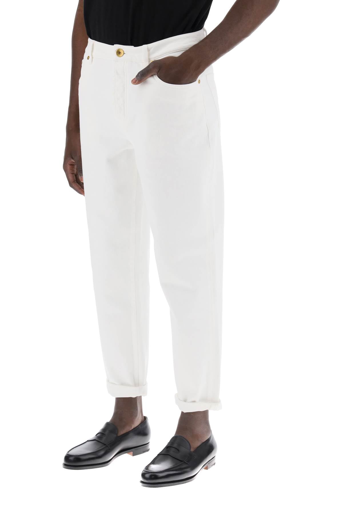 Brunello Cucinelli Replace With Double Quotedenim Overdyed   White