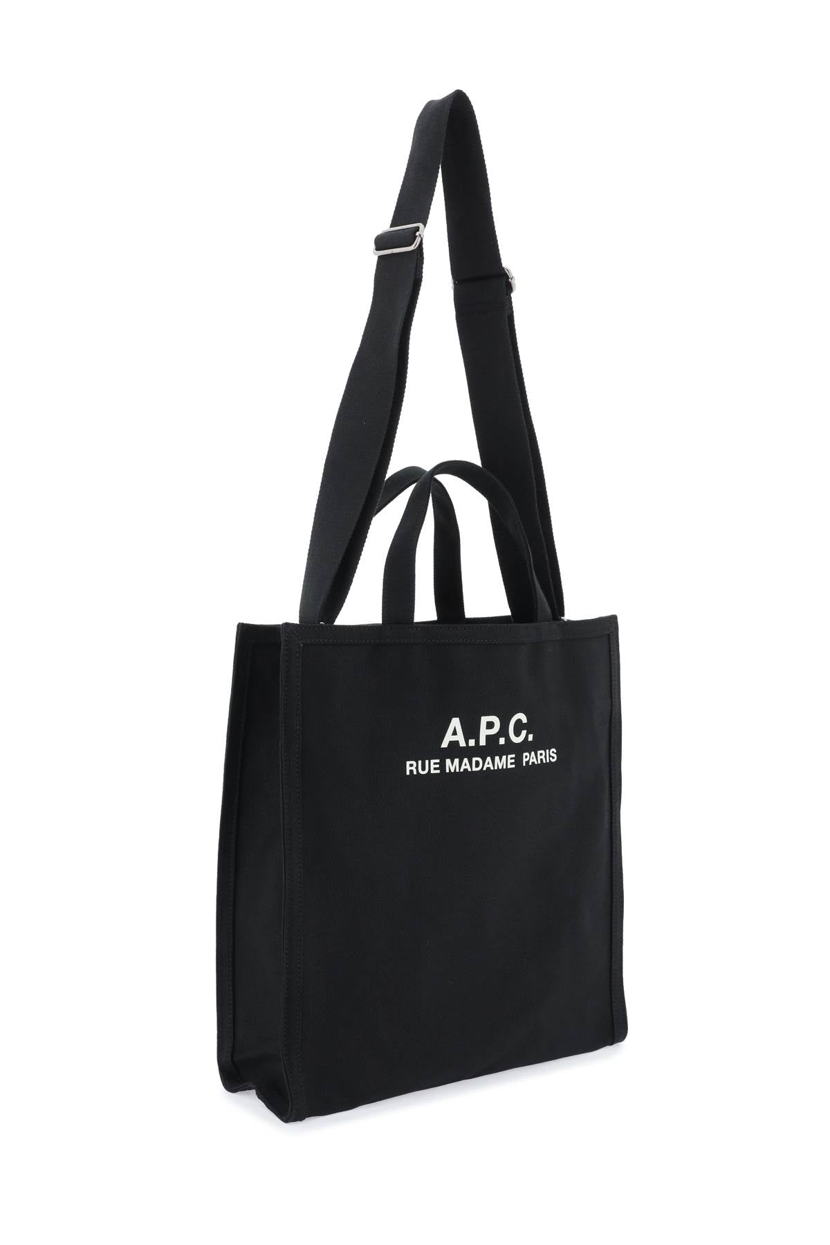 A.P.C. Récupération Canvas Shopping Bag   Black