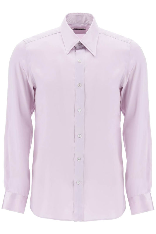 Tom Ford Silk Charmeuse Blouse Shirt   Pink