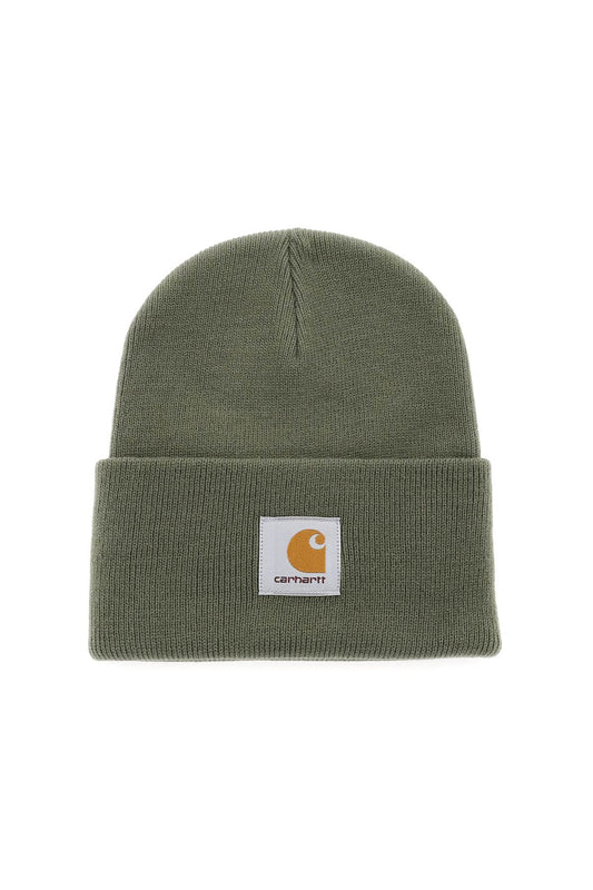 Carhartt Wip Beanie Hat With Logo Patch   Verde