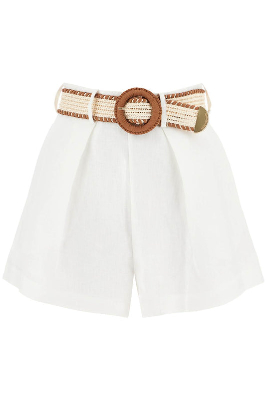 Zimmermann halliday linen tuck shorts - VivaceVenus