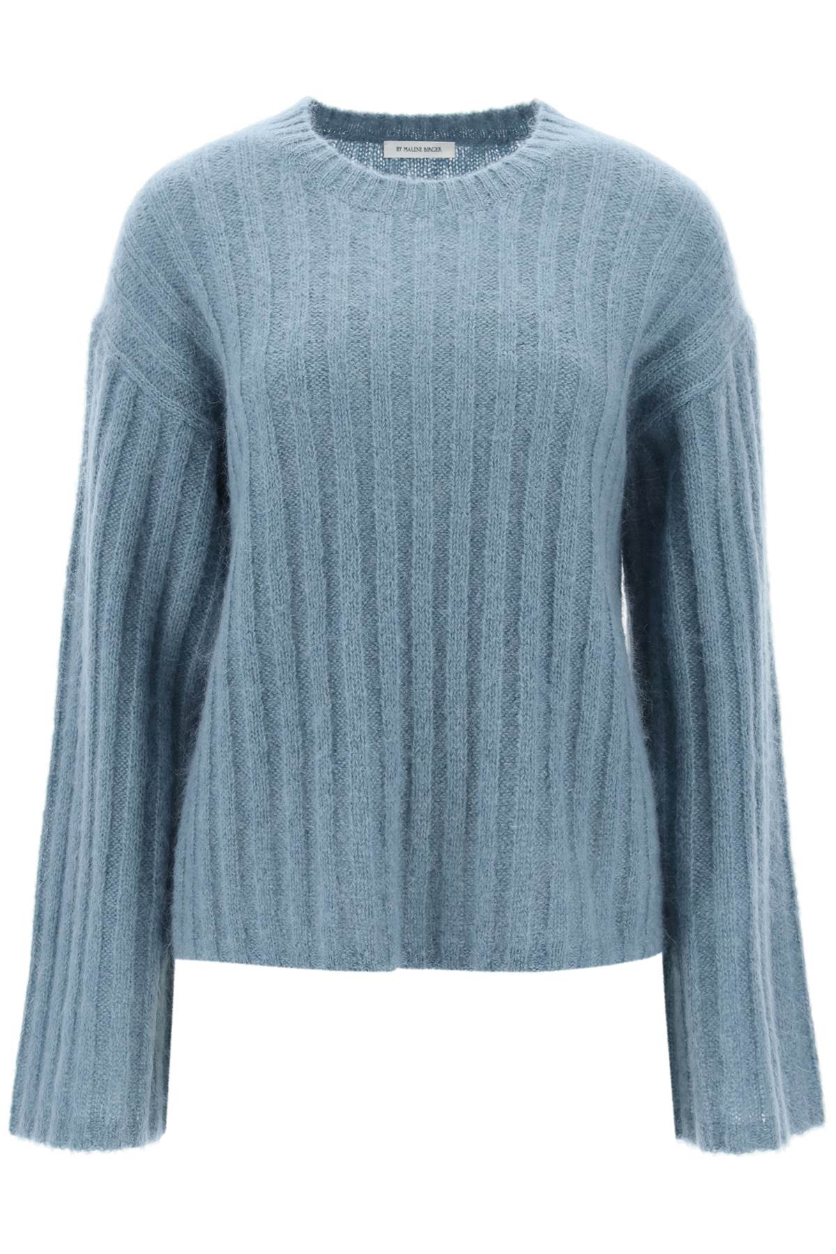 By Malene Birger Ribbed Knit Pullover Sweater   Light Blue