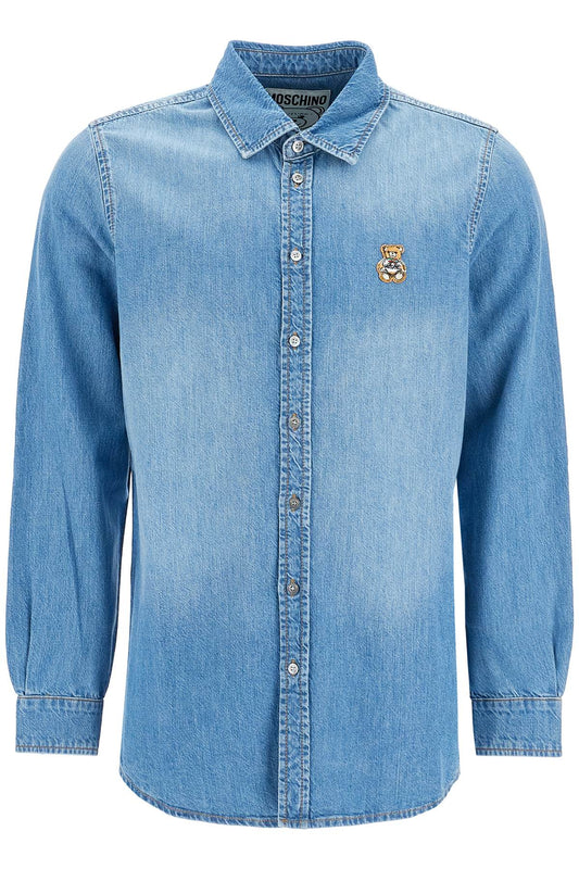 Moschino denim shirt with patch details - VivaceVenus