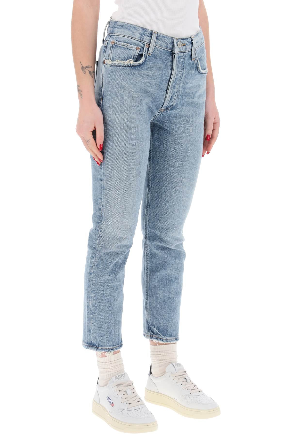 Agolde high-waisted straight cropped jeans in the - VivaceVenus