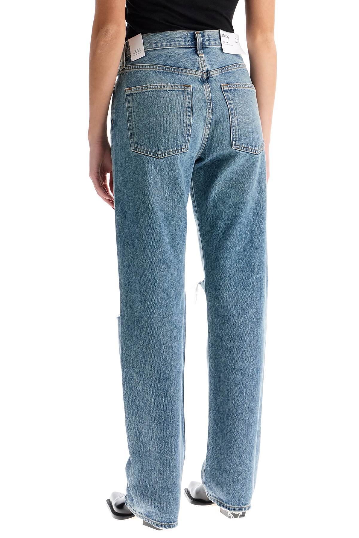 Agolde relaxed straight fit kelly used effect jeans - VivaceVenus