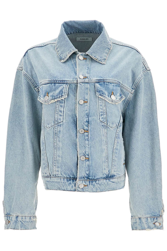 Agolde denim dalton balloon jacket with - VivaceVenus