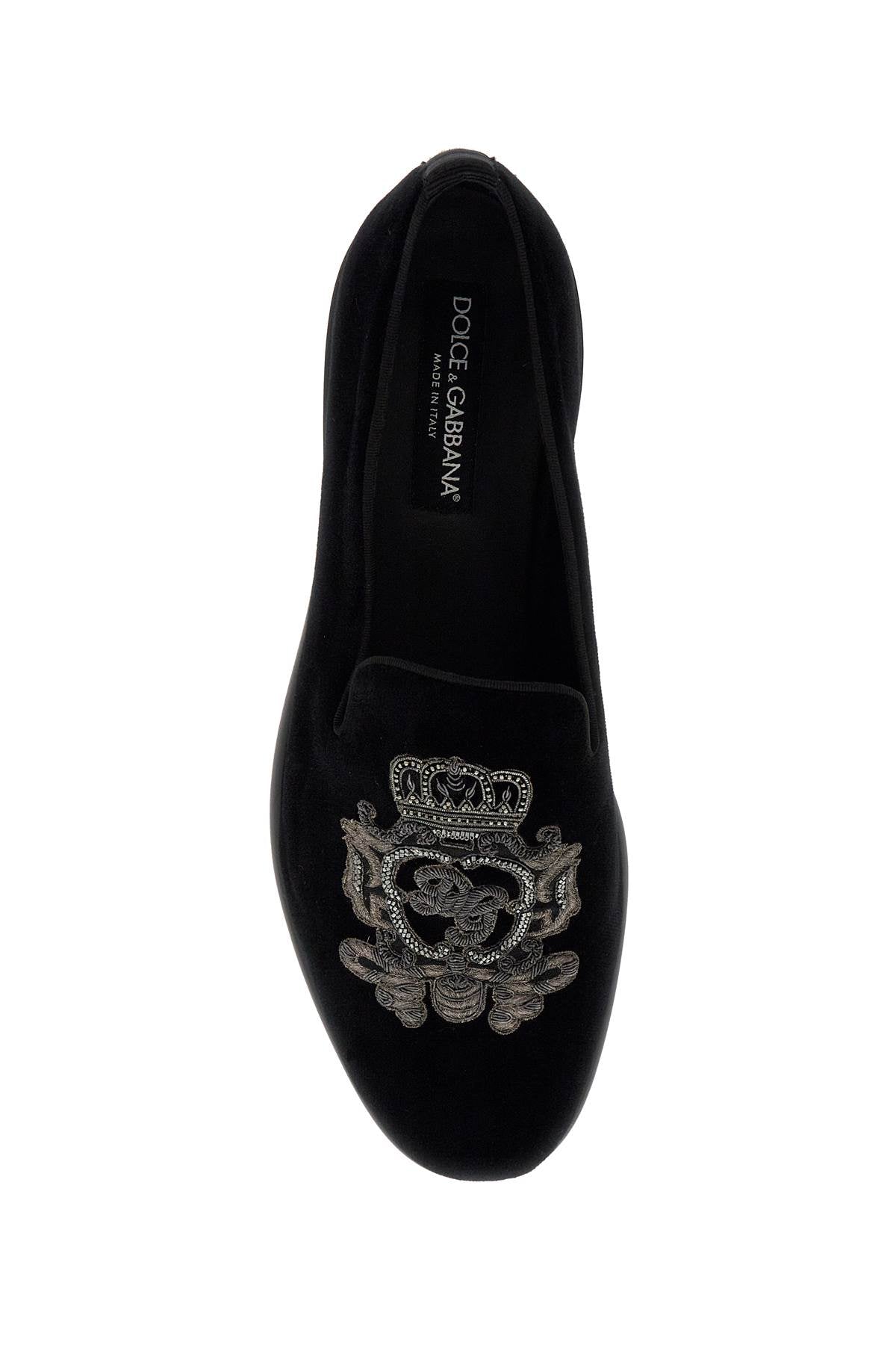 Dolce & Gabbana embroidered velvet loafers - VivaceVenus