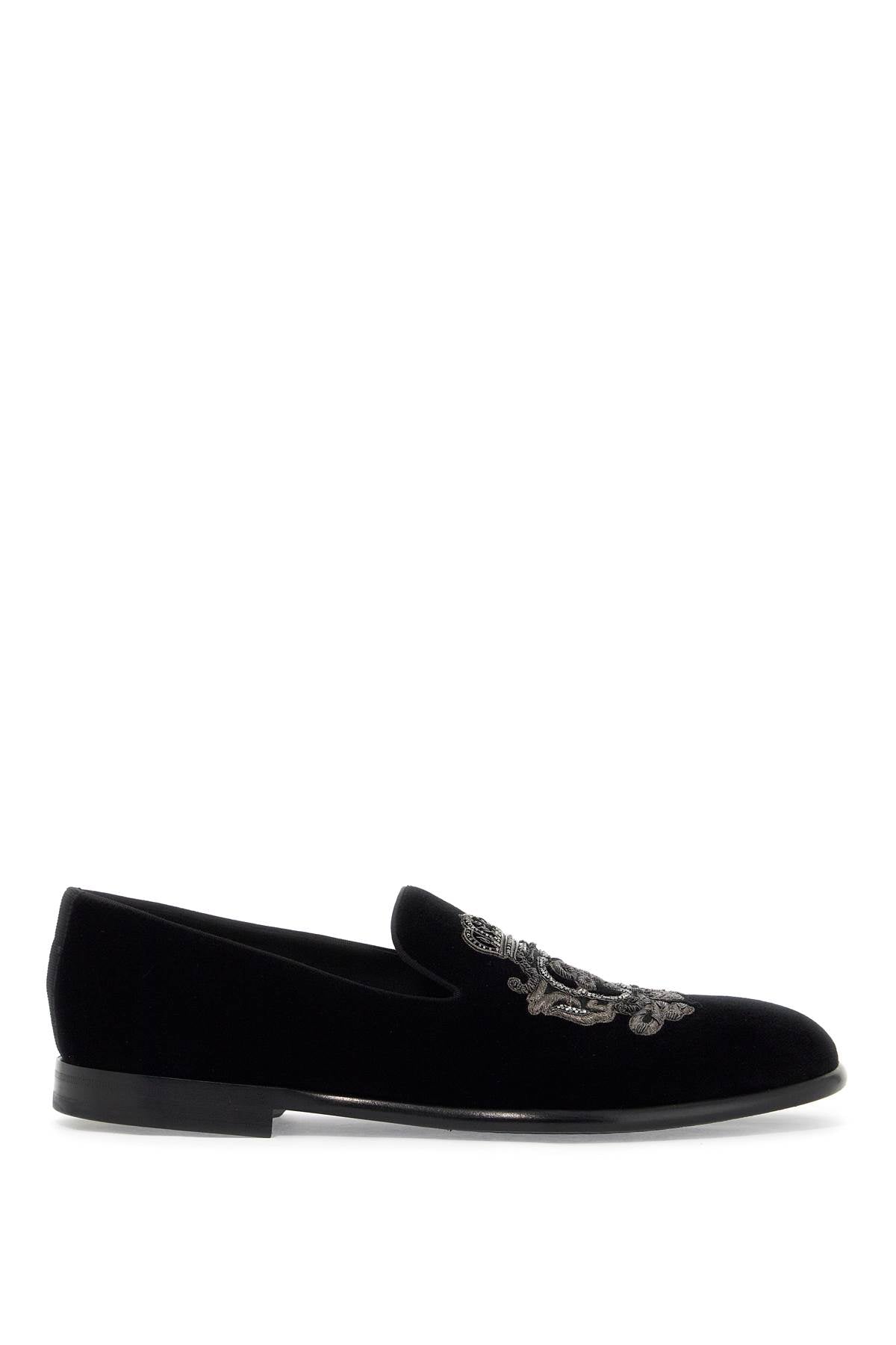 Dolce & Gabbana embroidered velvet loafers - VivaceVenus