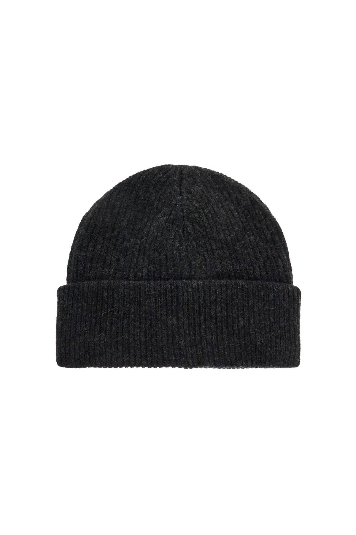 Ganni beanie hat with logo label - VivaceVenus