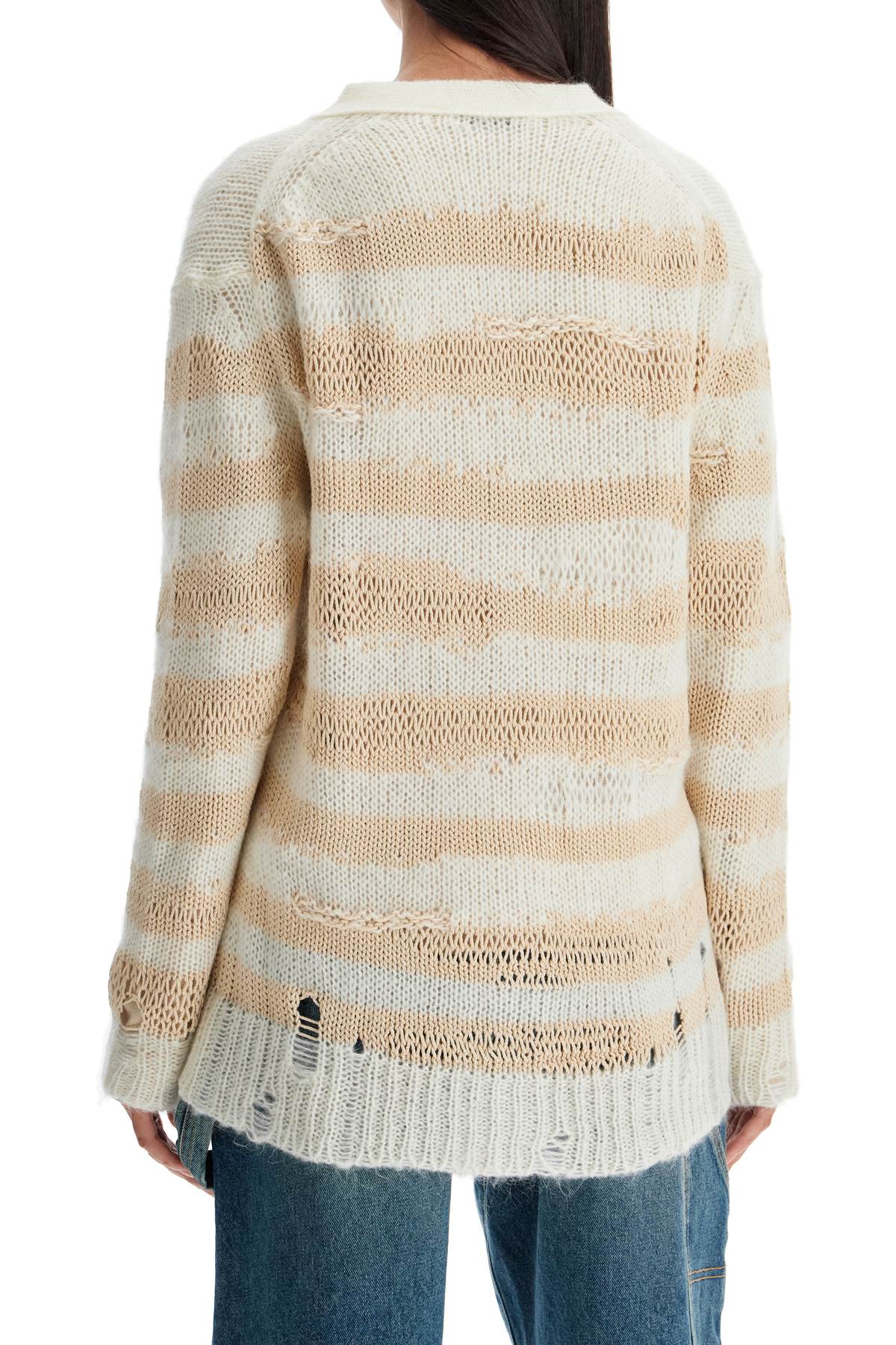 Acne Studios striped distressed cardigan with - VivaceVenus