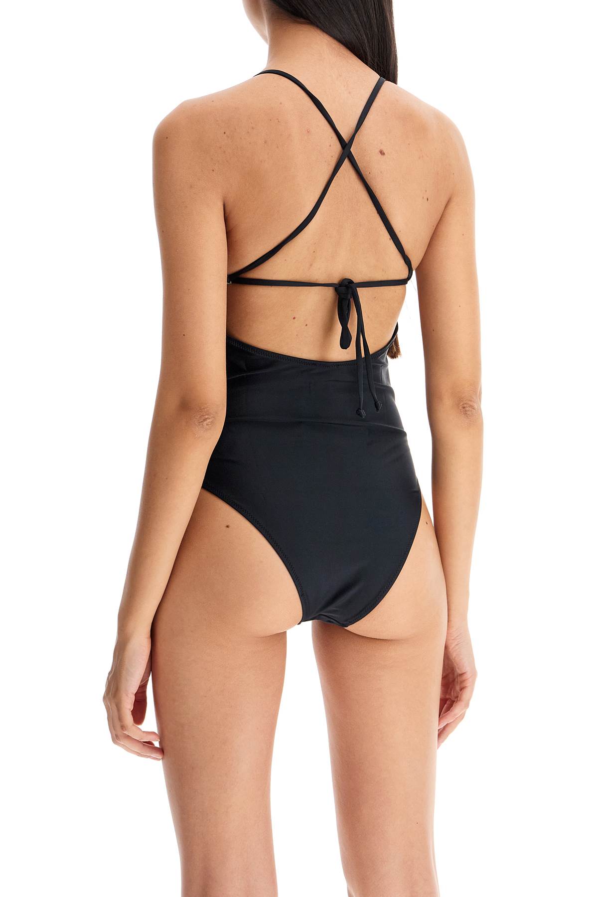 Ganni one-piece swimsuit with logo - VivaceVenus