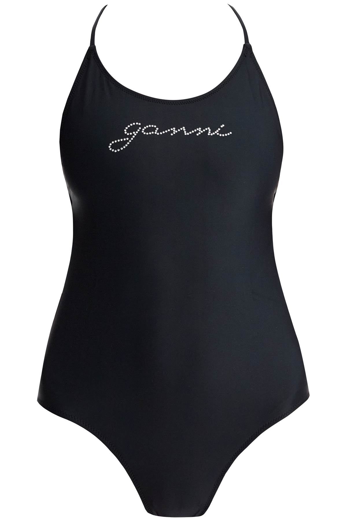 Ganni one-piece swimsuit with logo - VivaceVenus