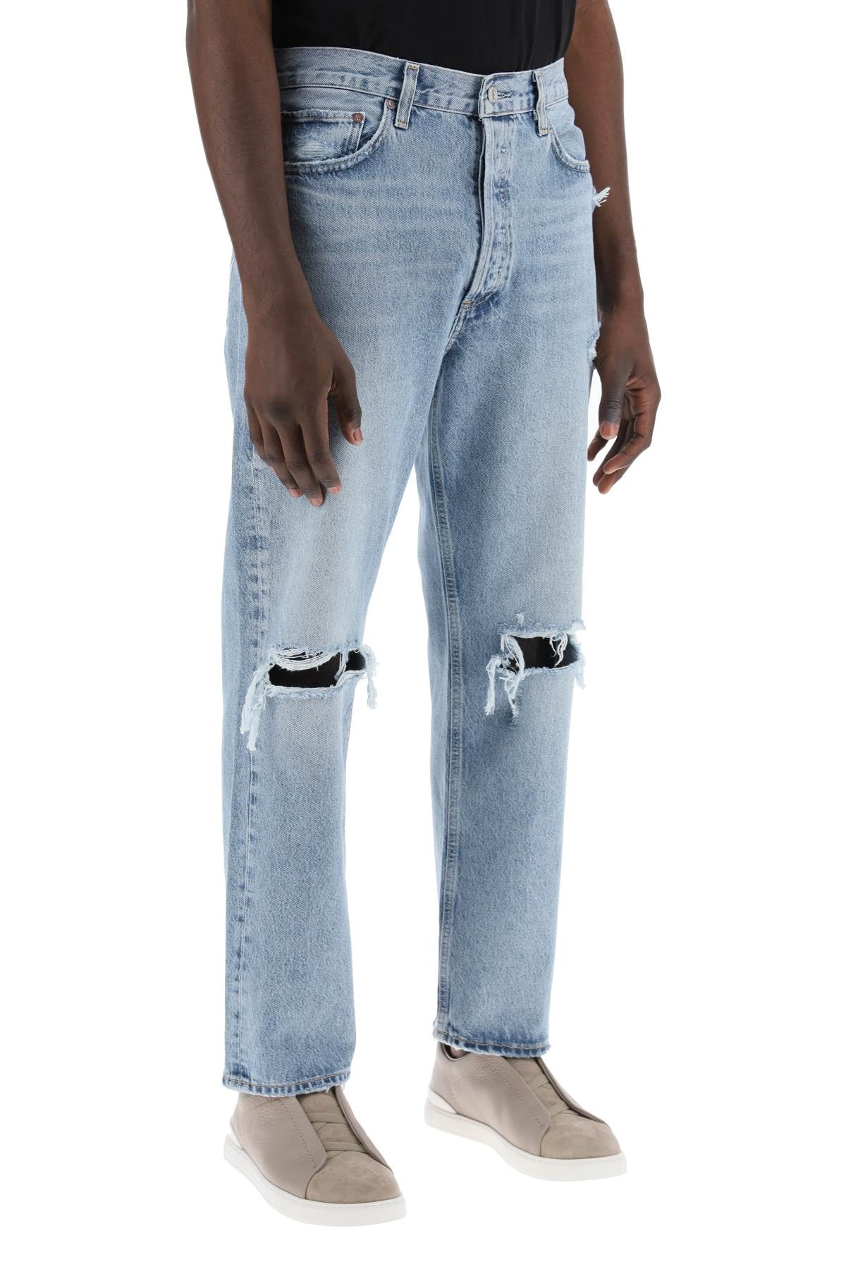 Agolde 90's destroyed jeans with distressed details - VivaceVenus