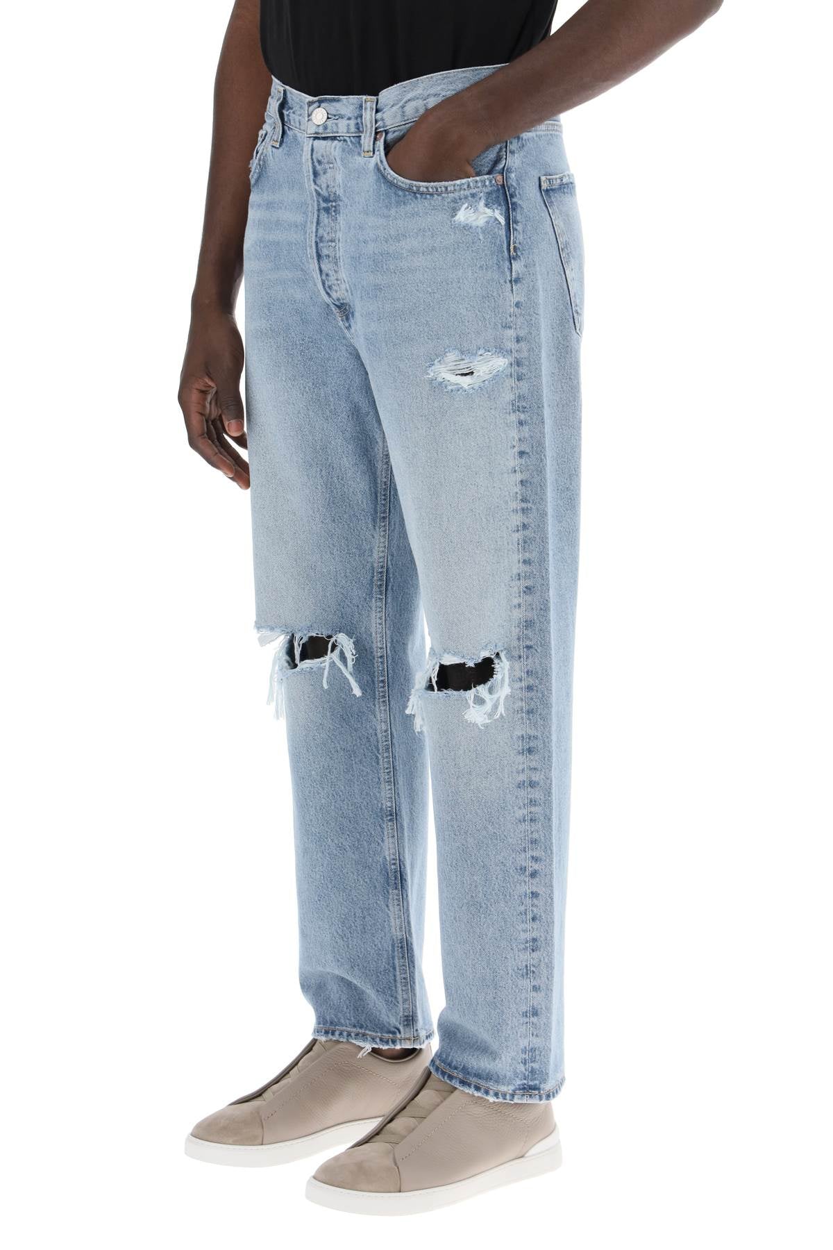 Agolde 90's destroyed jeans with distressed details - VivaceVenus