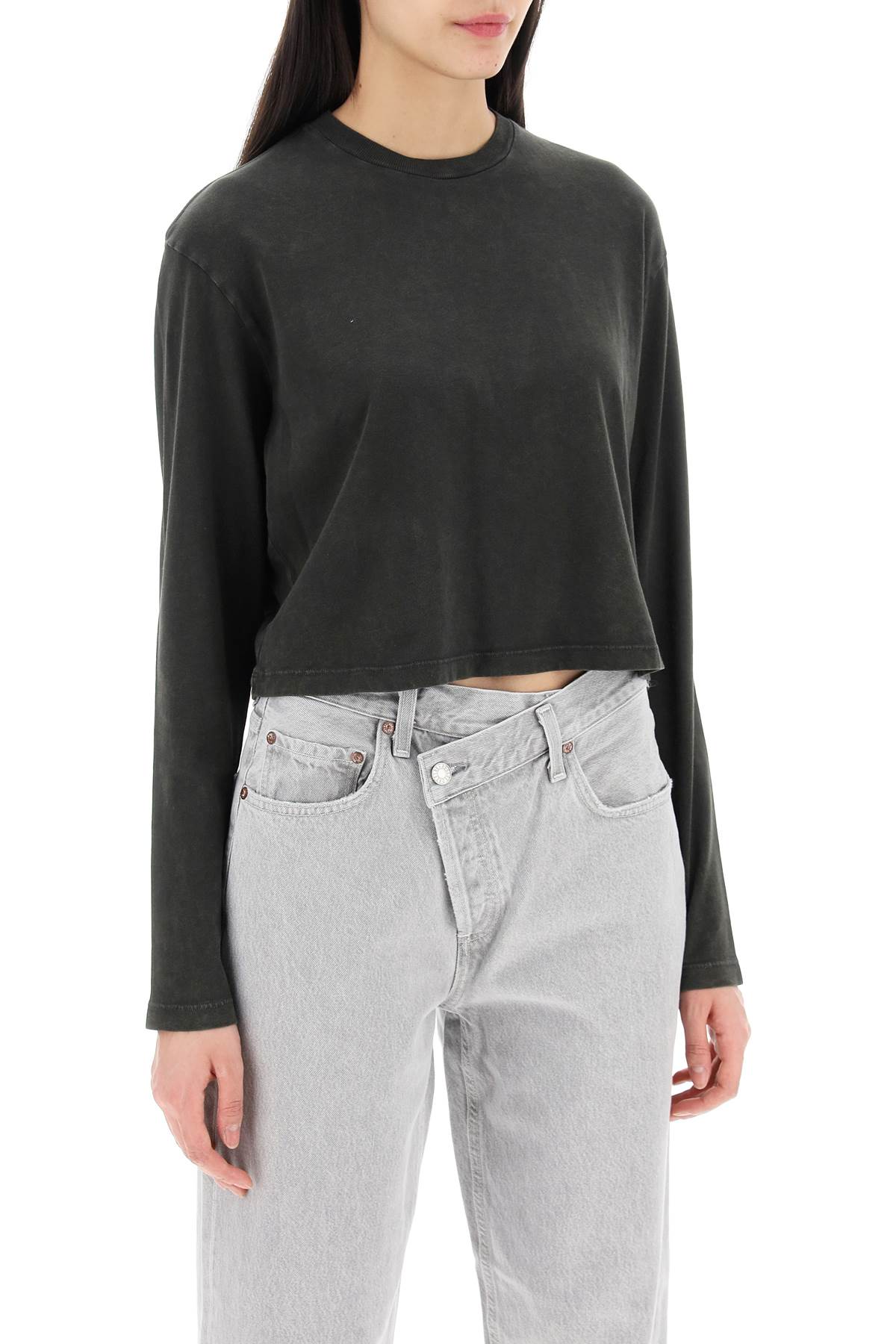 Agolde "cropped long-sleeved mason t - VivaceVenus