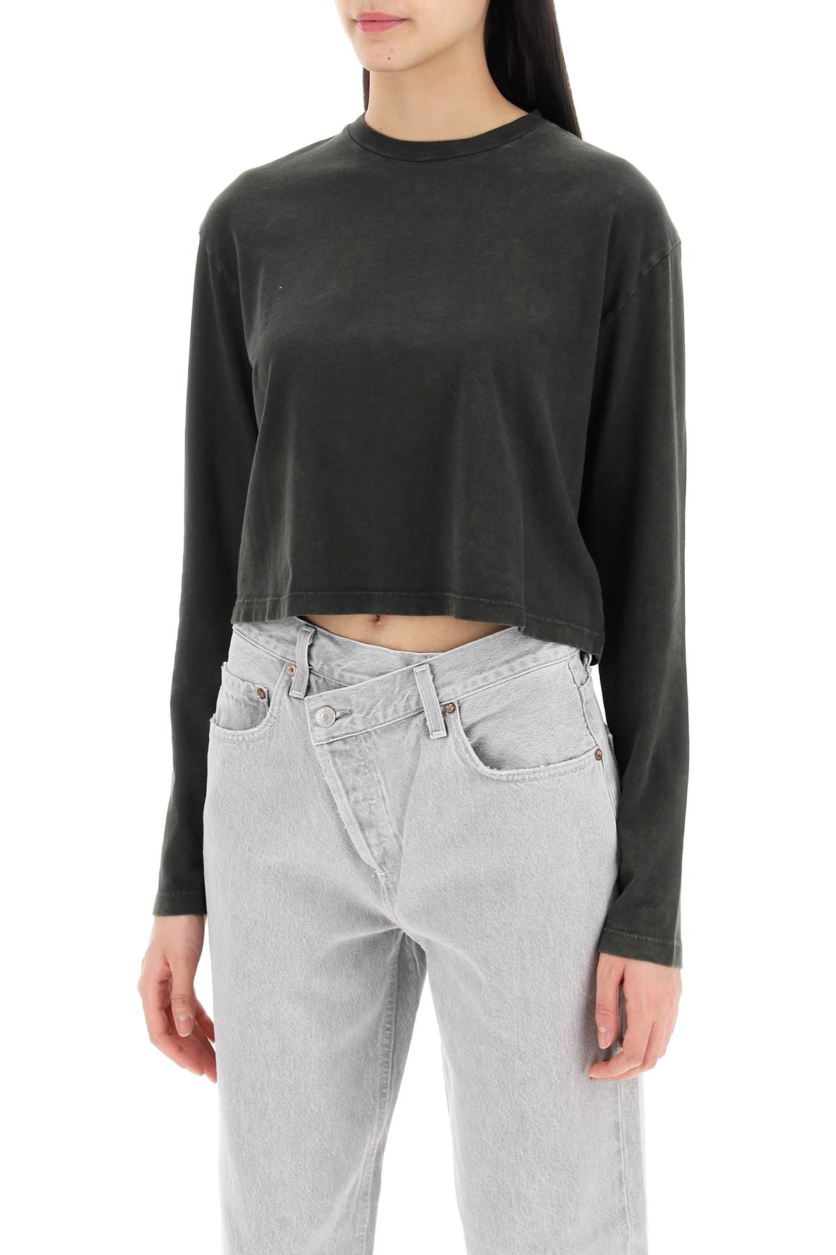 Agolde "cropped long-sleeved mason t - VivaceVenus