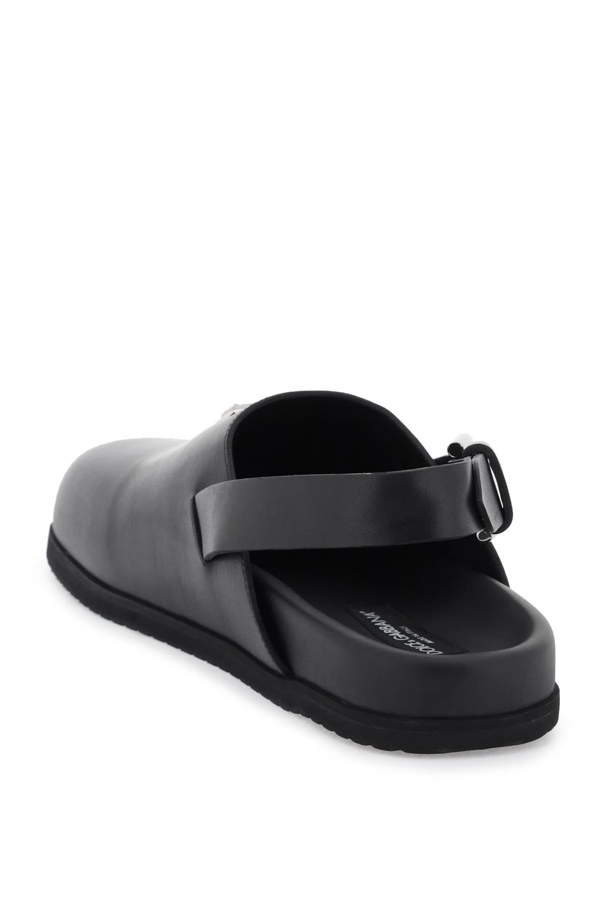 Dolce & Gabbana leather clogs with logo plate - VivaceVenus