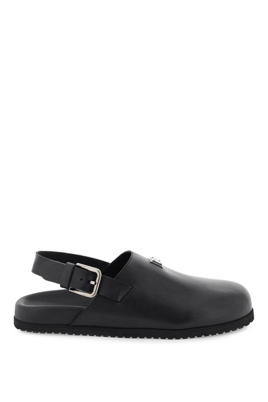 Dolce & Gabbana leather clogs with logo plate - VivaceVenus