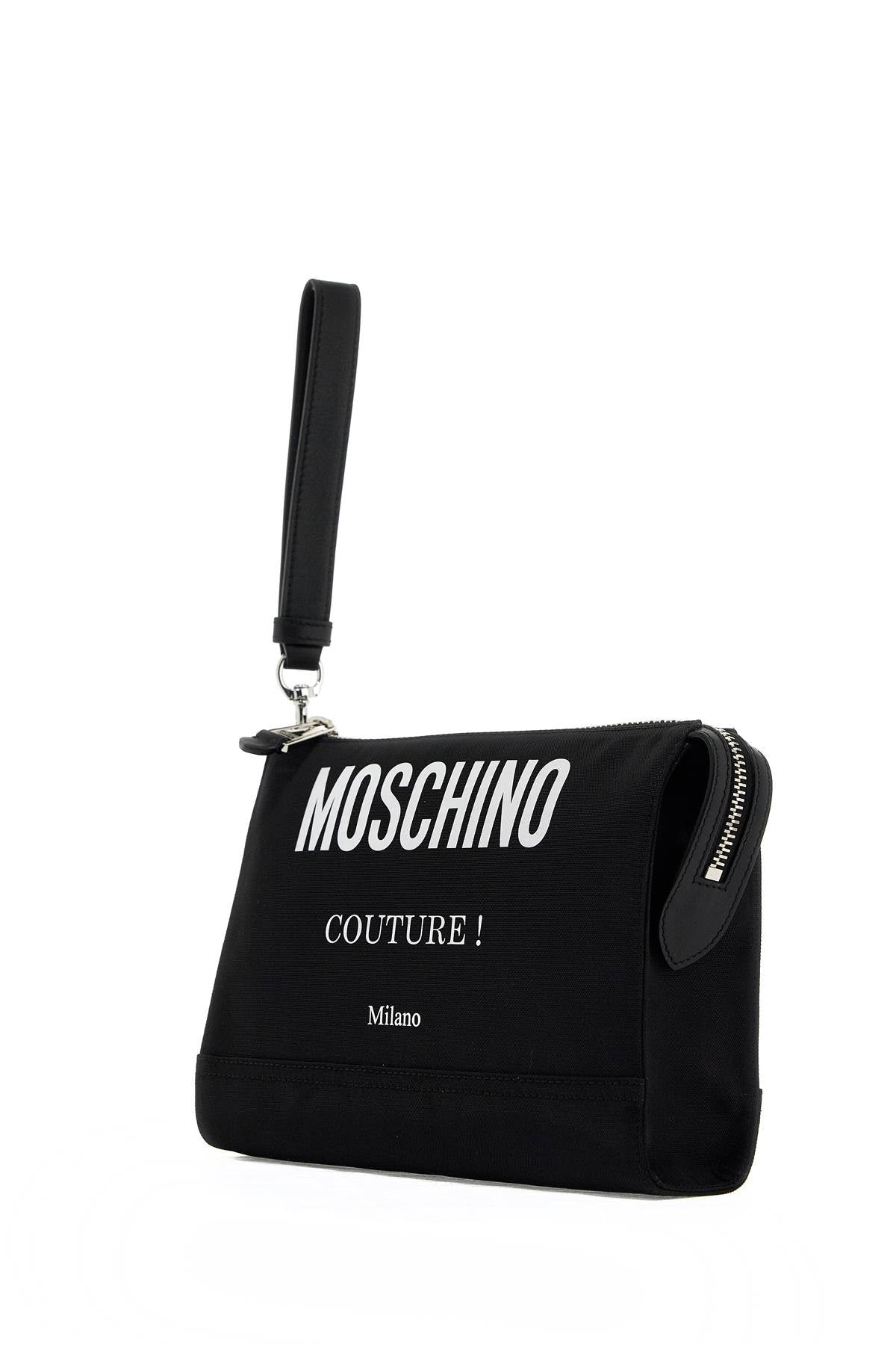 Moschino nylon logo pouch with zip - VivaceVenus