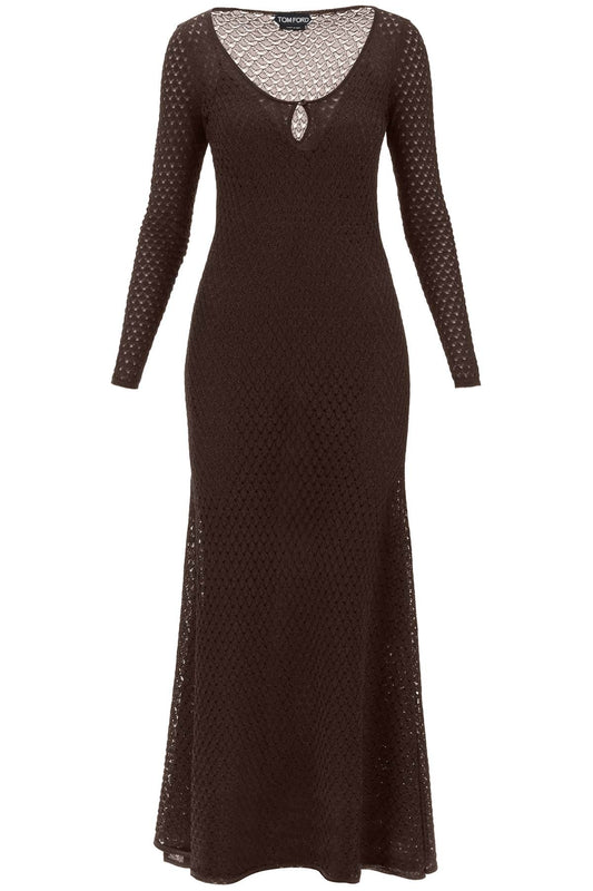 Tom Ford long knitted lurex perforated dress - VivaceVenus