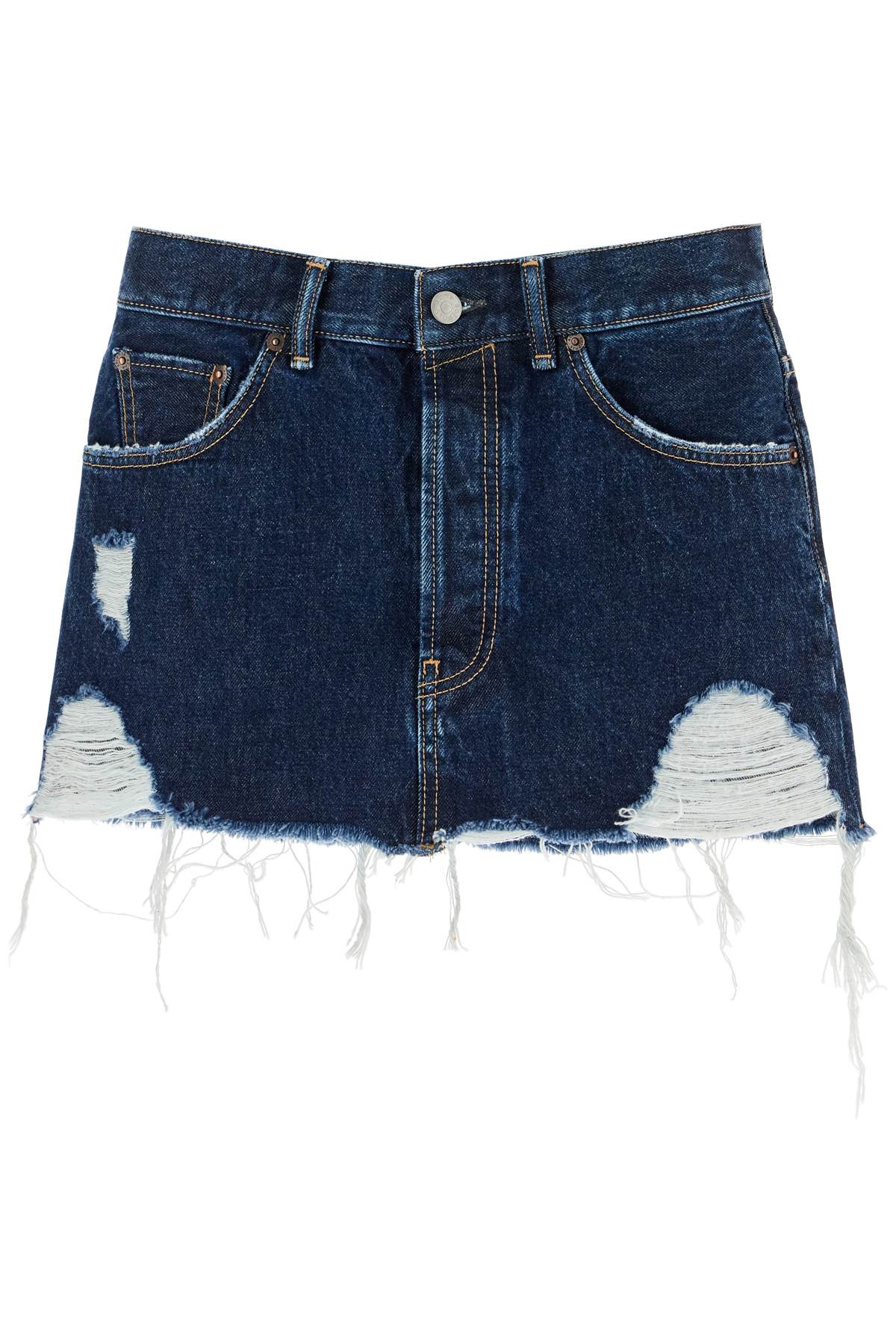 Acne Studios destroyed denim mini skirt - VivaceVenus