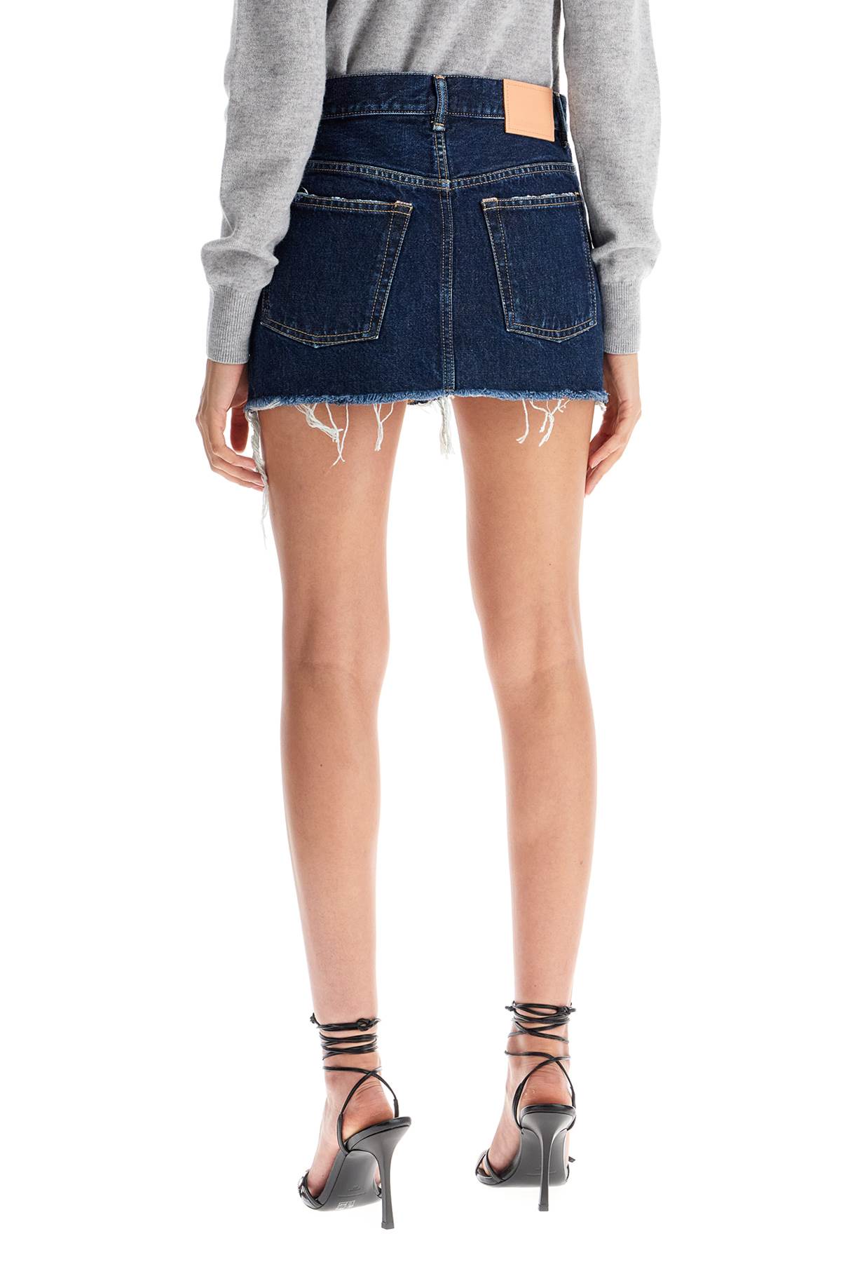 Acne Studios destroyed denim mini skirt - VivaceVenus