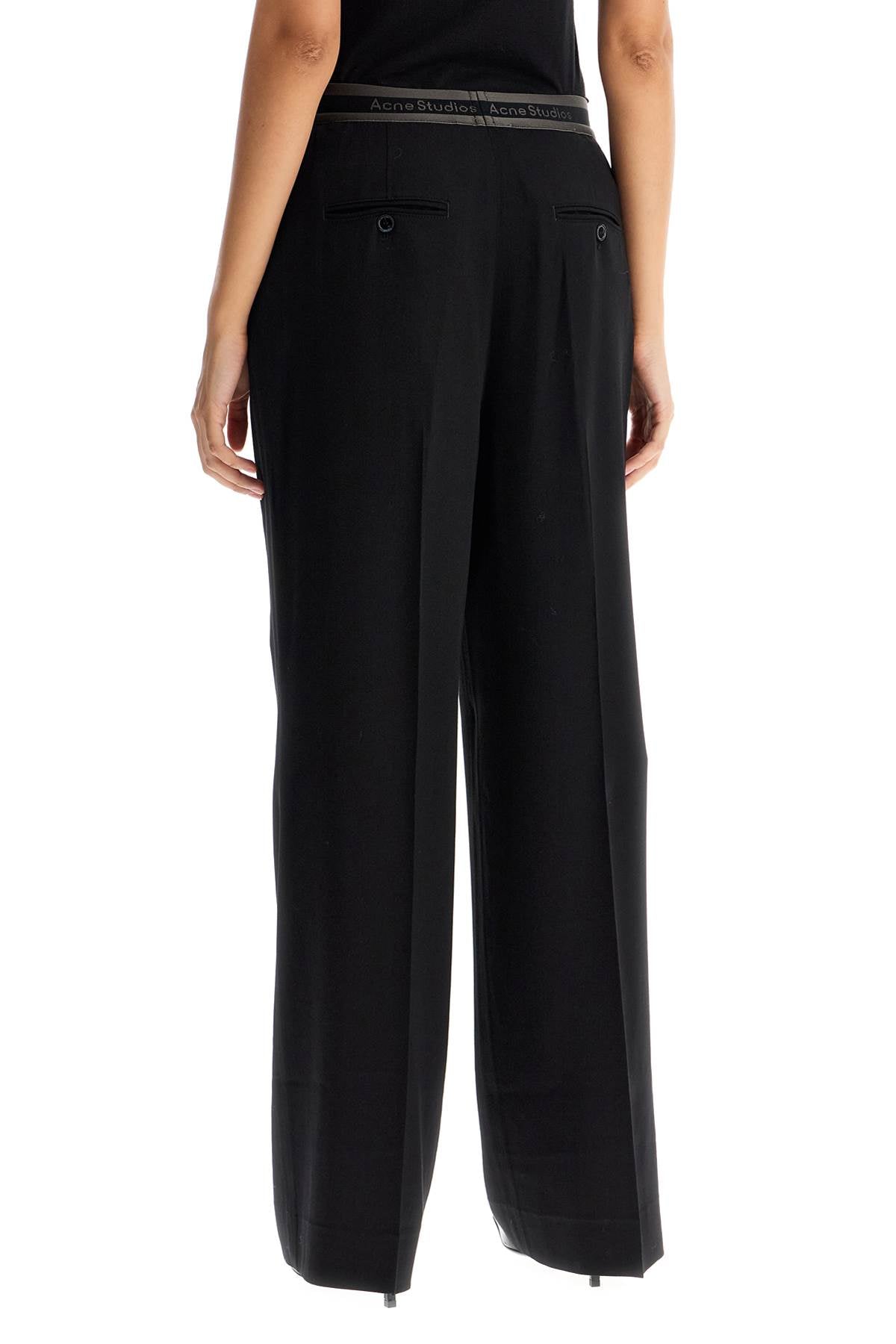 Acne Studios wide twill pants with elastic waistband - VivaceVenus