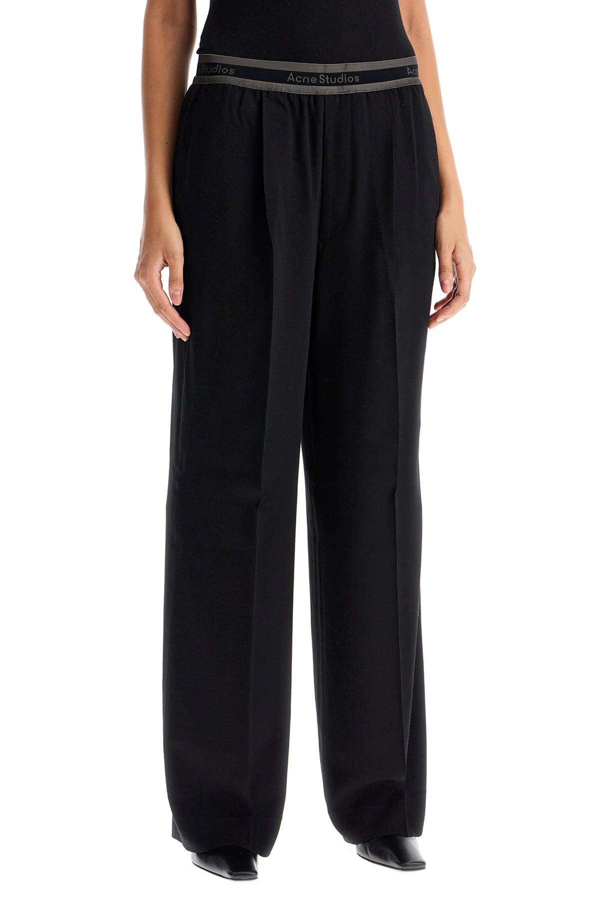 Acne Studios wide twill pants with elastic waistband - VivaceVenus