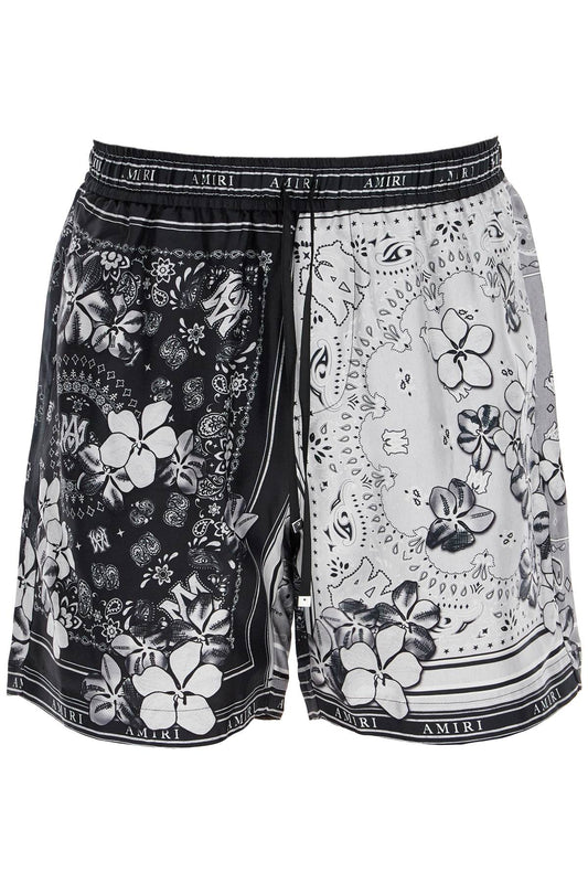 Amiri silk bandana print bermuda shorts - VivaceVenus