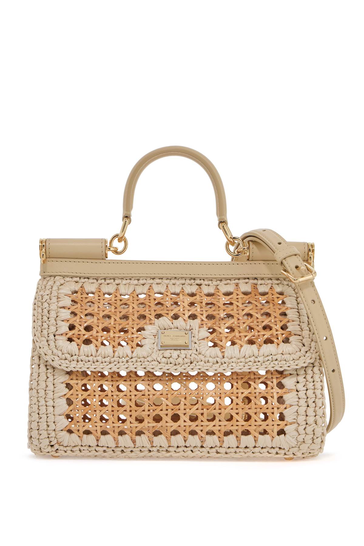 Dolce & Gabbana 'extended sicily handbag in straw and raff - VivaceVenus