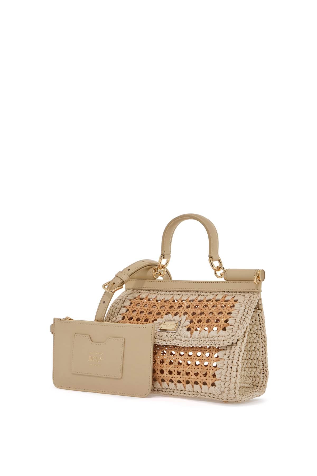 Dolce & Gabbana 'extended sicily handbag in straw and raff - VivaceVenus