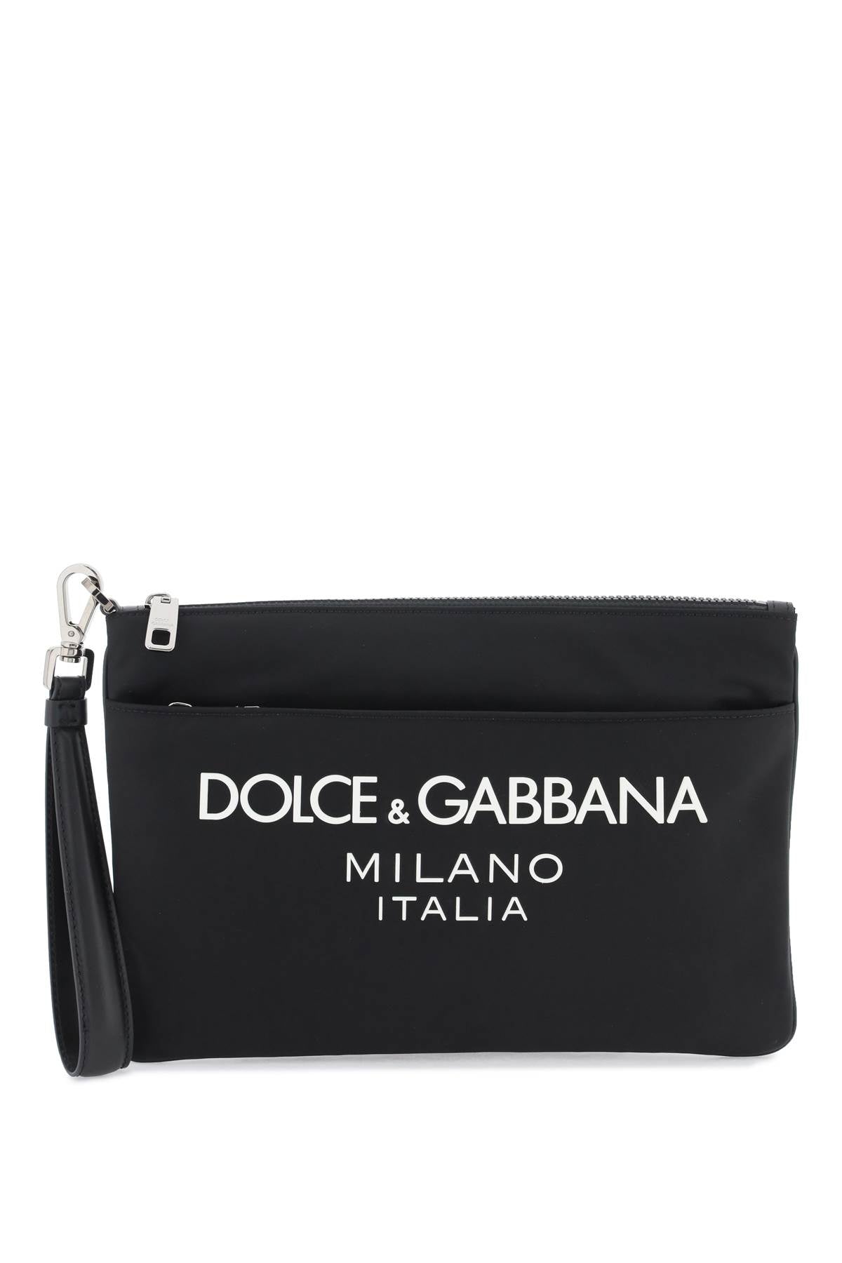 Dolce & Gabbana nylon pouch with rubberized logo - VivaceVenus