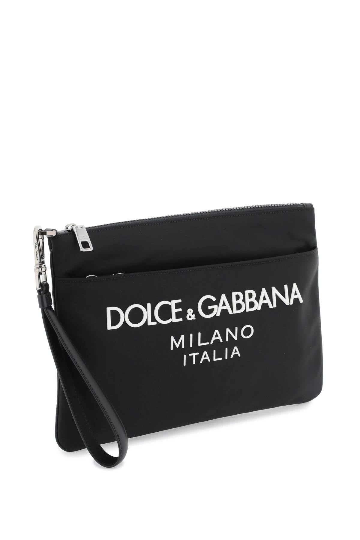 Dolce & Gabbana nylon pouch with rubberized logo - VivaceVenus