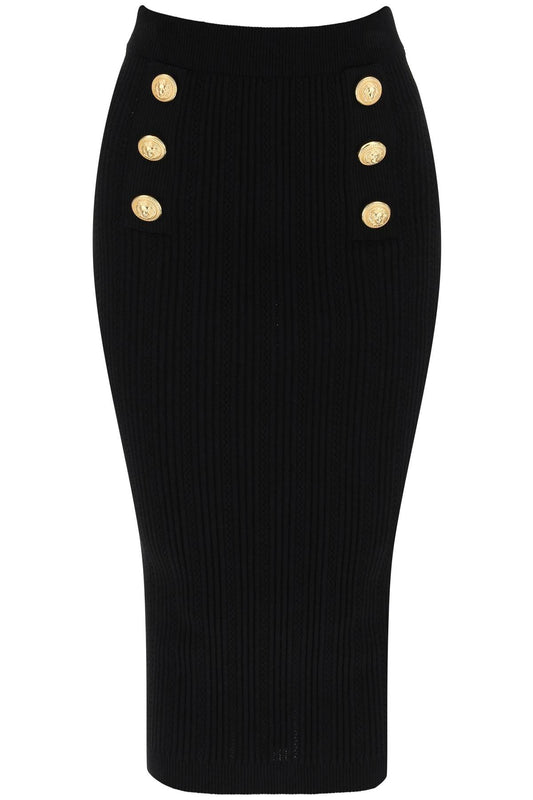 Balmain "knitted midi skirt with embossed