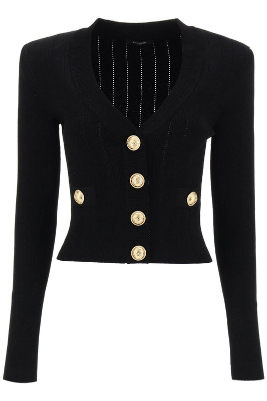 Balmain cardigan with structured shoulders