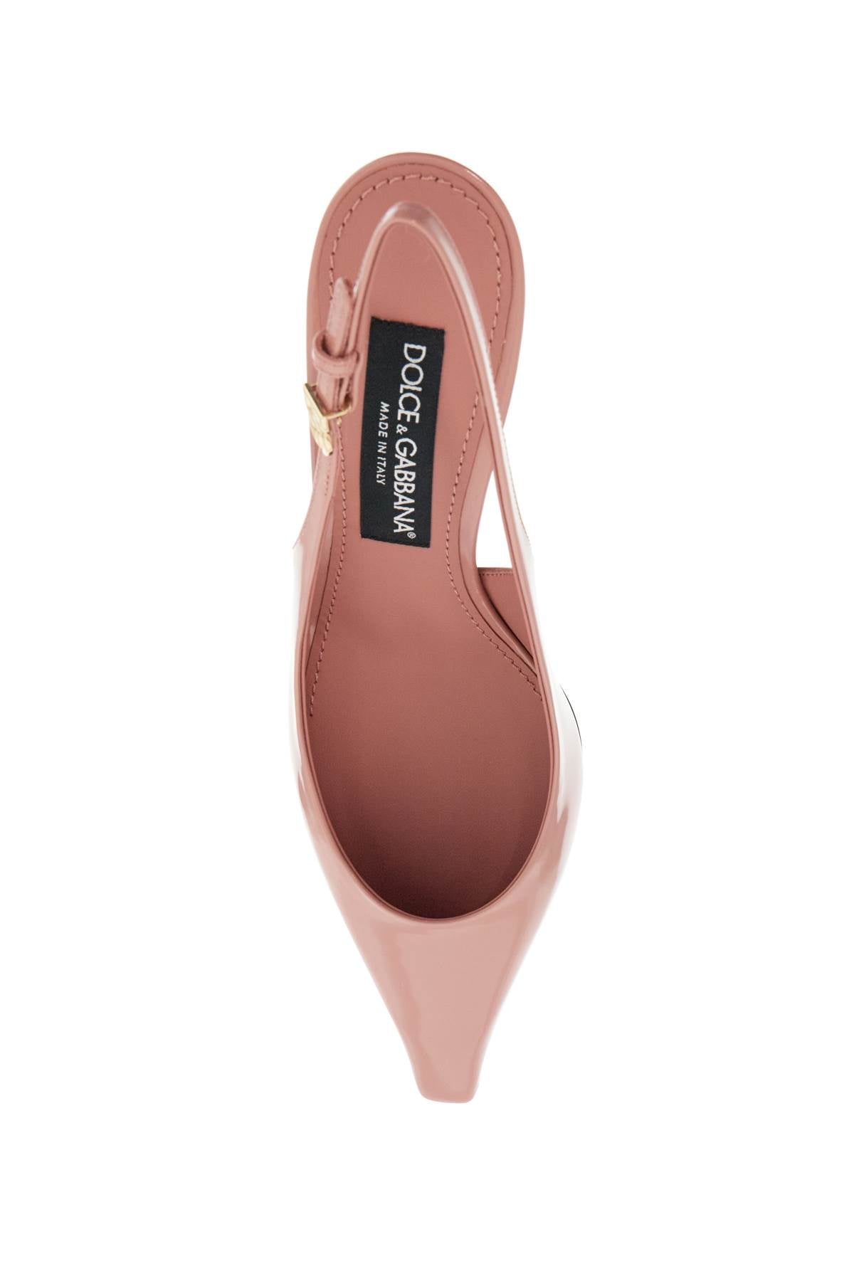 Dolce & Gabbana pink patent leather stiletto slingback - VivaceVenus