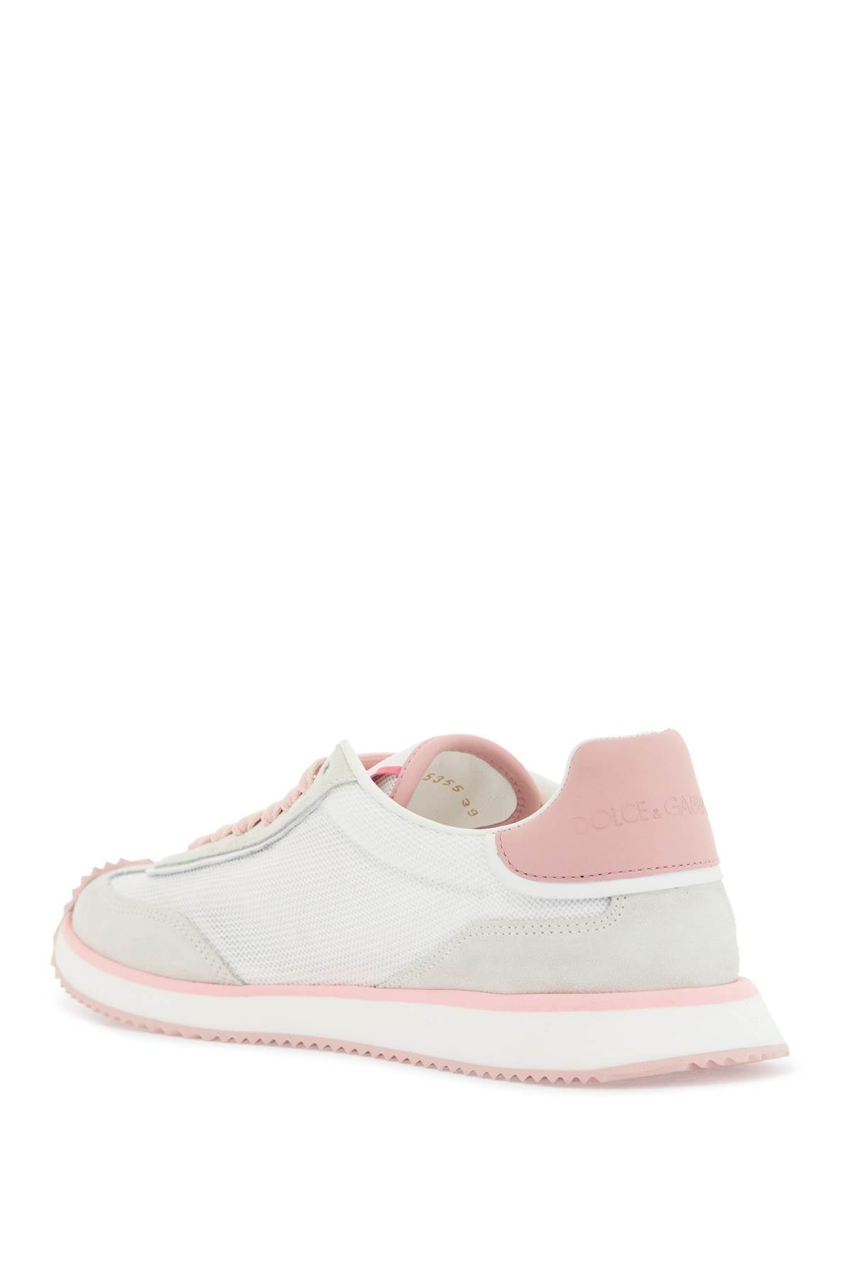 Dolce & Gabbana white and pink dg logo sneakers - VivaceVenus